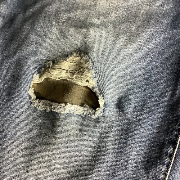 Venezia Womens Distressed Denim Jeans Sz 24 Blue 5 Pocket Design Button Closure - Picture 11 of 16